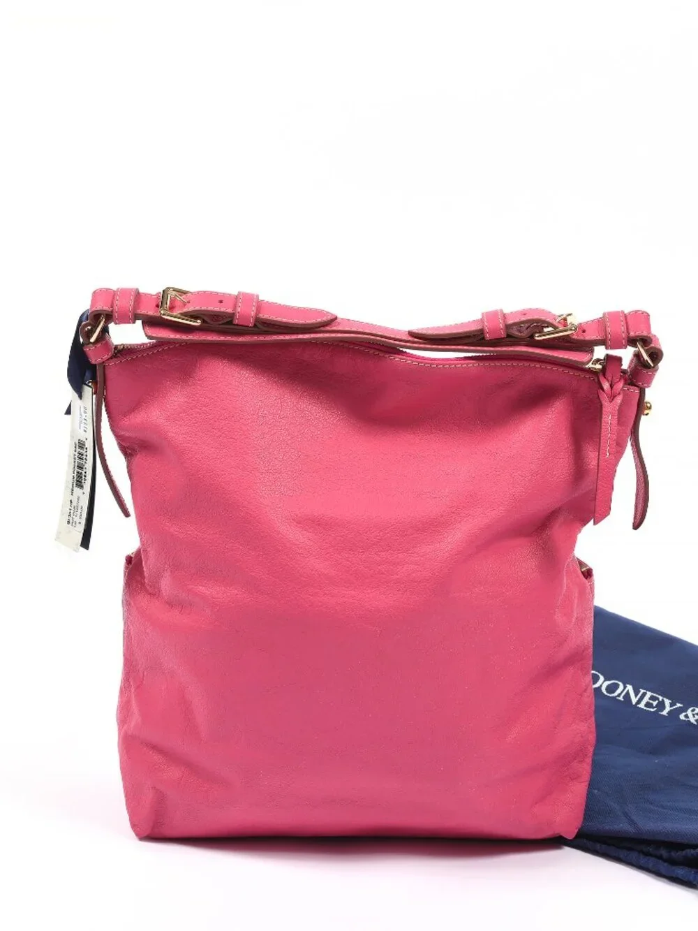 Dooney & Bourke Medium Pocket Sac Hot Pink Leather Shoulder Bag NWT BF354 HP